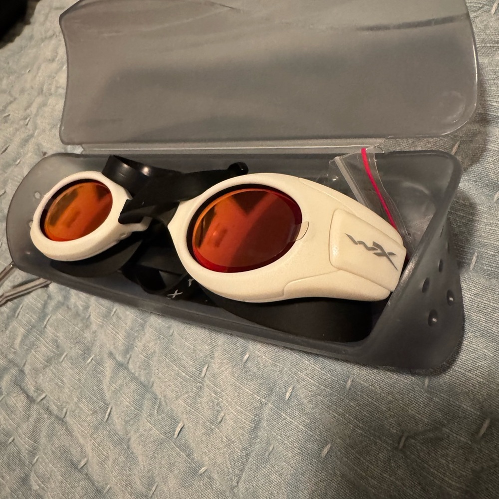 Wiley X White and Orange Sports Goggles brand new in case